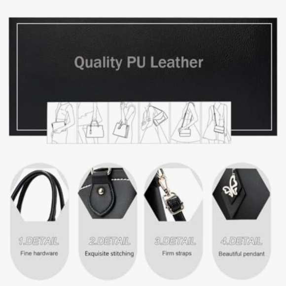 SIMYEER Top Handle Satchel Two-Tone Color-Block Bag 💖💙💫 - Picture 5 of 5